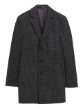 Revere Puppytooth Overcoat with Wool