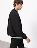 Wool Blend Varsity Bomber Jacket
