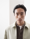 Wool Blend Harrington Bomber Jacket