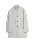 Wool Blend Funnel Neck Coat