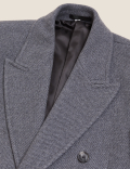 Wool Blend Double Breasted Overcoat