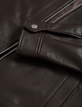 Leather Harrington Jacket