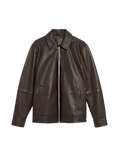 Leather Harrington Jacket