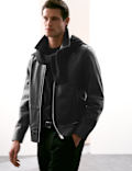 Leather Harrington Jacket