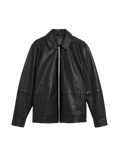 Leather Harrington Jacket