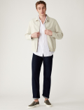 Linen Blend Harrington Jacket