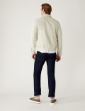Linen Blend Harrington Jacket