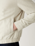 Linen Blend Harrington Jacket