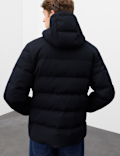 Feather and Down Technical Wool Puffer Jacket