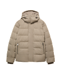 Feather and Down Technical Wool Puffer Jacket