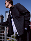 Denim Contrast Collar Jacket