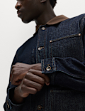 Denim Contrast Collar Jacket