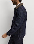 Denim Contrast Collar Jacket