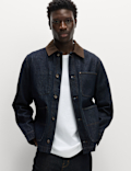 Denim Contrast Collar Jacket