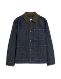 Denim Contrast Collar Jacket