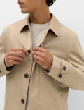 Cotton Blend Car Coat Mac