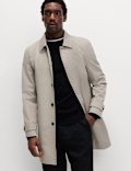 Cotton Blend Car Coat Mac