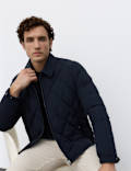 Diamond Quilted Collared Jacket