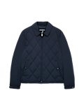 Diamond Quilted Collared Jacket