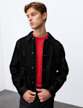 Flocked Denim Jacket