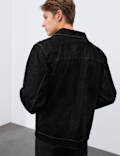 Flocked Denim Jacket