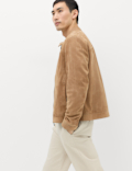 Suede Cafe Racer Jacket