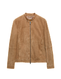 Suede Cafe Racer Jacket
