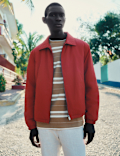 Zip Through Padded Harrington Jacket