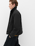 Zip Through Padded Harrington Jacket