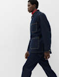 Borg Lined Denim Barn Jacket