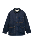 Borg Lined Denim Barn Jacket