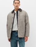 Borg Lined Denim Barn Jacket