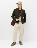 Faux Suede Utility Jacket