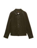 Faux Suede Utility Jacket