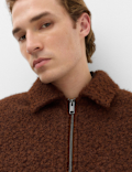 Boucl&eacute; Zip Through Jacket