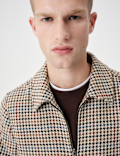Wool Blend Houndstooth Jacket