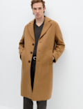Wool Blend Revere Coat