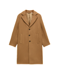 Wool Blend Revere Coat