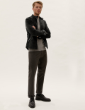 Faux Suede Biker Jacket