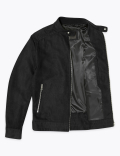 Faux Suede Biker Jacket