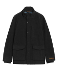 Moleskin Funnel Neck Overcoat