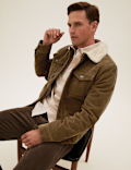 Pure Cotton Utility Borg Lined Jacket