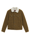 Pure Cotton Utility Borg Lined Jacket