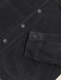 Pure Cotton Utility Borg Lined Jacket