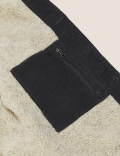 Pure Cotton Utility Borg Lined Jacket