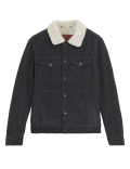 Pure Cotton Utility Borg Lined Jacket