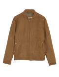 Faux Suede Biker Jacket