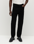 Straight Fit Italian Moleskin 5 Pocket Trousers