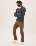 Pure Cotton Plain Regular Fit Trouser