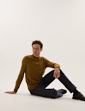 Pure Cotton Plain Regular Fit Trouser